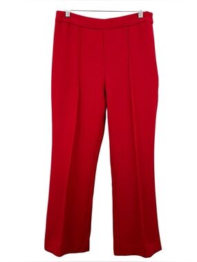 Mango Crop Ankle Seam Detail Red Pants Size 10
